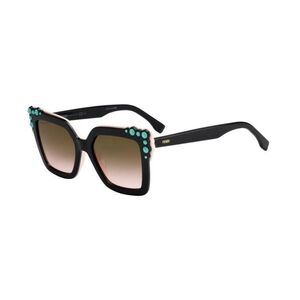 Fendi Black Sunglasses with Teal Details